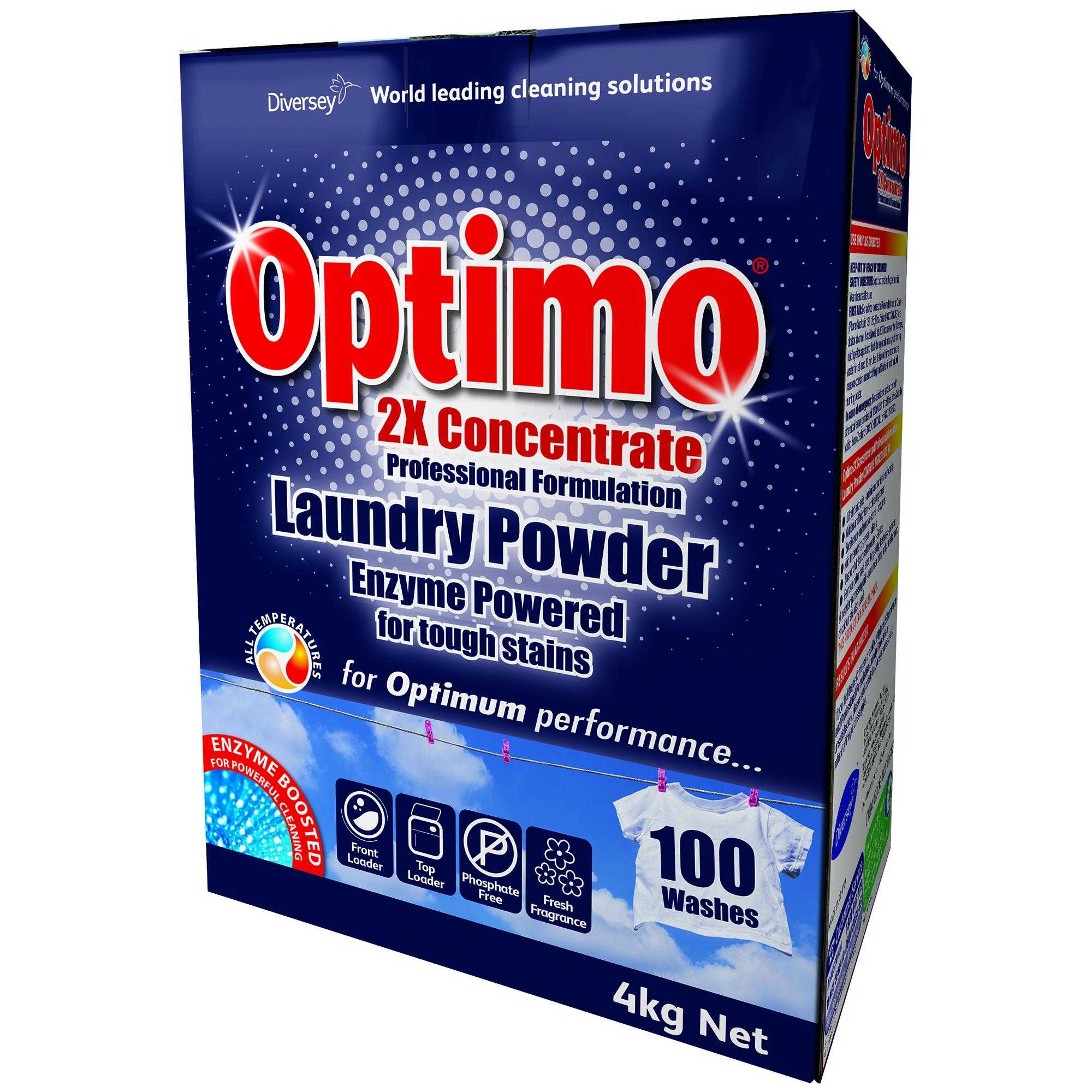 Optimo 2X Concentrate Laundry Powder Top & Front Loader Diversey